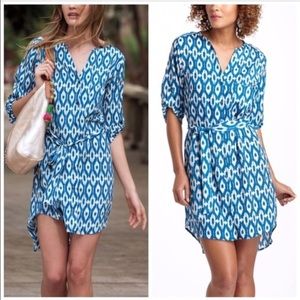 Anthropologie Maeve Ikat frequencies shirtdress
